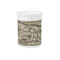 Vintage Map of Montreal (1758) pitchers