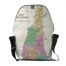Vintage Map of New Hampshire (1827) Messenger Bags