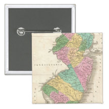 Vintage Map of New Jersey (1827) Button