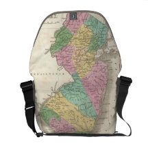 Vintage Map of New Jersey (1827) Commuter Bags