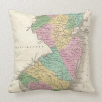 Vintage Map of New Jersey (1827) Pillow