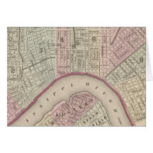 Vintage Map of New Orleans (1880) Card