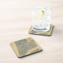 Vintage Map of New York City (1846) Coasters