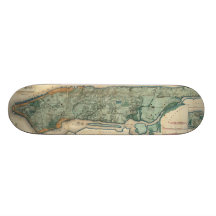 Vintage Map of New York City (1865) Custom Skateboard