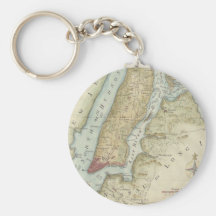 Vintage Map of New York City (1869) Key Chains