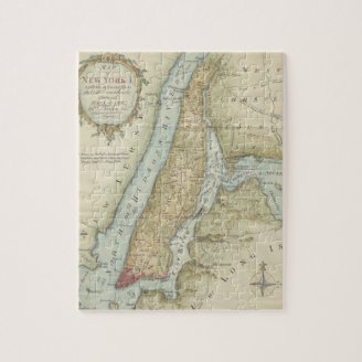 Vintage Map of New York City (1869) Puzzle