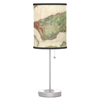 Vintage Map of New York City (1878) Table Lamp