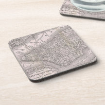 Vintage Map of New York City (1886) Coaster