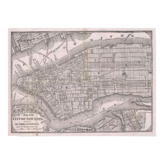 Vintage Map of New York City (1886) Posters