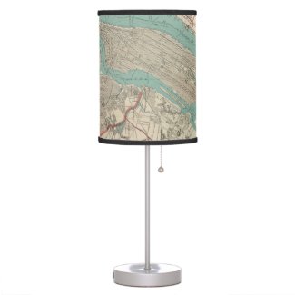 Vintage Map of New York City (1890) Table Lamp