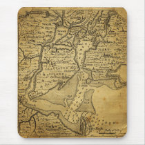 Vintage Map of New York Mousepad