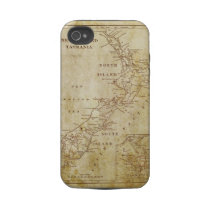 Vintage map of New Zealand c1879 Iphone 4 Tough Cases