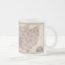 Vintage Map of Ohio (1864) Mugs