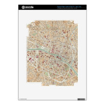 Vintage Map of Paris (1892)