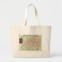Vintage Map of Paris (1920) Bag