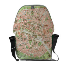 Vintage Map of Paris (1920) Commuter Bag