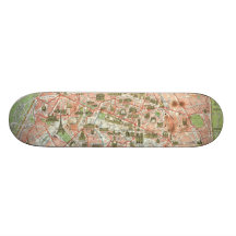 Vintage Map of Paris (1920) Skateboard Decks