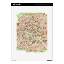 Vintage Map of Paris (1920) Skin For iPad 3