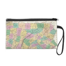 Vintage Map of Pennsylvania (1827) Wristlet