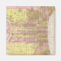 Vintage Map of Philadelphia (1846) Magnet
