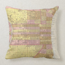 Vintage Map of Philadelphia (1846) Pillow