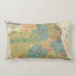 Vintage Map of San Francisco (1890) Pillow