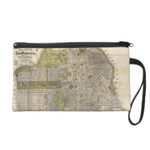Vintage Map of San Francisco (1932) Wristlet Clutch