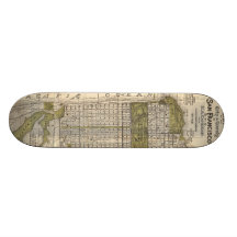 Vintage Map of San Francisco (1932) Custom Skateboard
