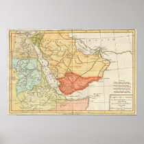Vintage Map of Saudi Arabia (1780) Poster