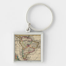 Vintage Map of South America (1747) Keychains
