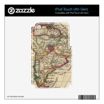 Vintage Map of South America (1747) Decal For iPod Touch 4G