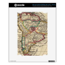 Vintage Map of South America (1747) Skins For The NOOK