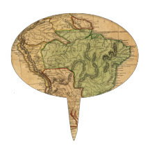 Vintage Map of South America (1821) Cake Topper
