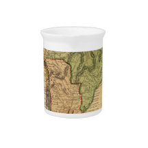 Vintage Map of South America (1821) Beverage Pitchers