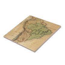 Vintage Map of South America (1821) Tiles