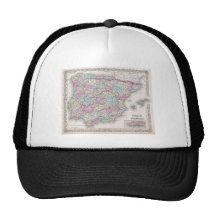 Vintage Map of Spain (1855) Hat