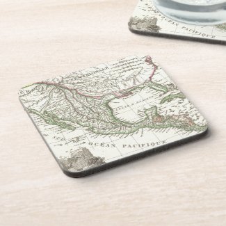 Vintage Map of Texas and Mexico Territories (1810) Beverage Coasters
