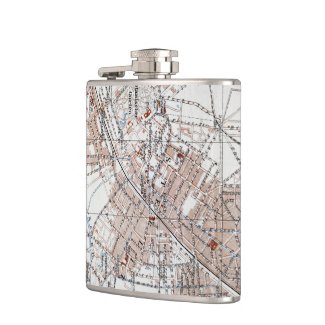 Vintage Map of The Berlin Germany Suburbs (1914) Flask