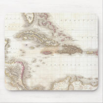 Vintage map of the Caribbean Sea Mouse Pad