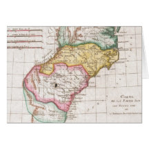 Vintage Map of The Carolinas (1780) Greeting Card