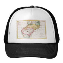 Vintage Map of The Carolinas (1780) Mesh Hats