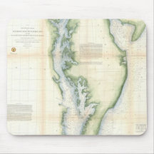 Vintage Map of the Chesapeake Bay Mousepad