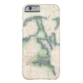 Vintage Map of the Massachusetts Coastline iPhone 6 Case