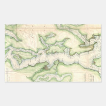Vintage Map of The Puget Sound (1867) Sticker