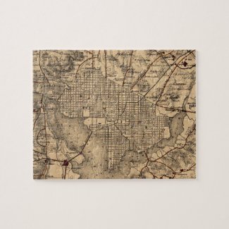 Vintage Map of The Washington DC Area (1865) Puzzle