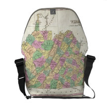 Vintage Map of Virginia (1827) Messenger Bags