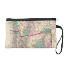 Vintage Map of Washington and Oregon (1875) Wristlet