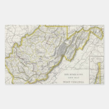 Vintage Map of West Virginia (1889) Stickers