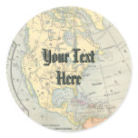 Vintage Map Stickers