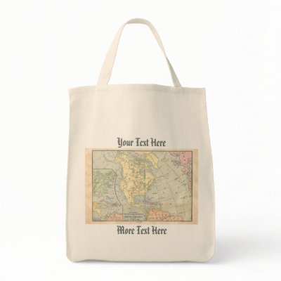 Vintage Map Tote Bag by Customizables